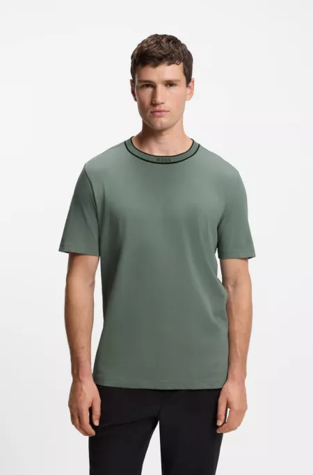 Cotton T-shirt with logo crew neck