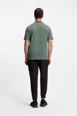 Cotton T-shirt with logo crew neck, Light Green