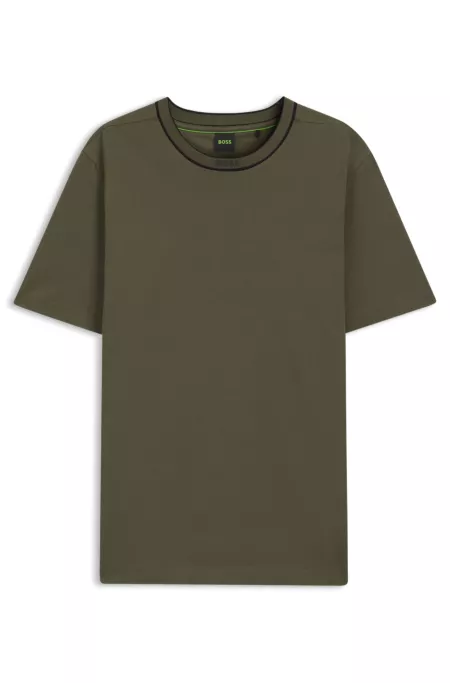 Cotton T-shirt with logo crew neck