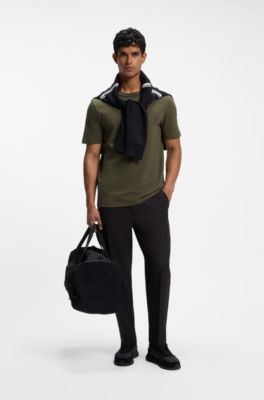 Cotton T-shirt with logo crew neck, Light Green