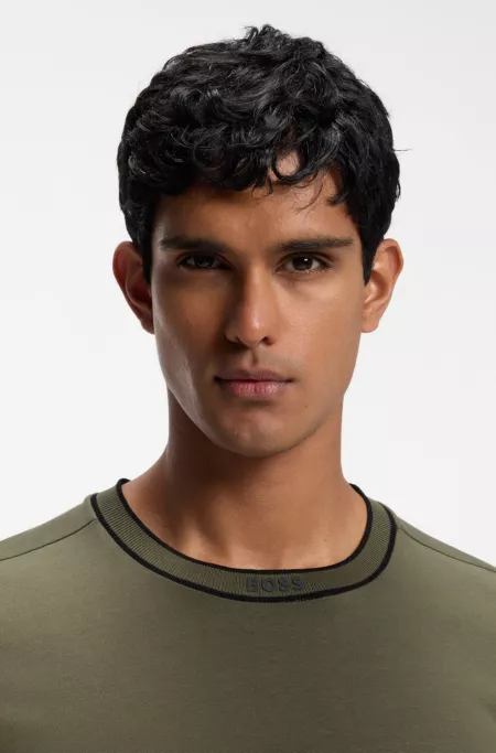 Cotton T-shirt with logo crew neck