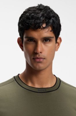 Cotton T-shirt with logo crew neck, Light Green