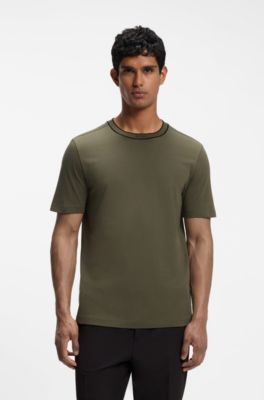 Cotton T-shirt with logo crew neck, Light Green