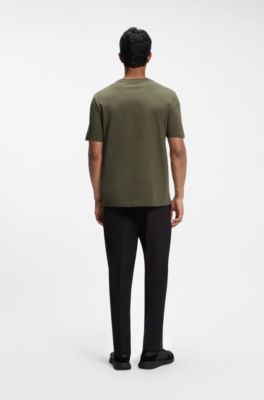 Cotton T-shirt with logo crew neck, Light Green