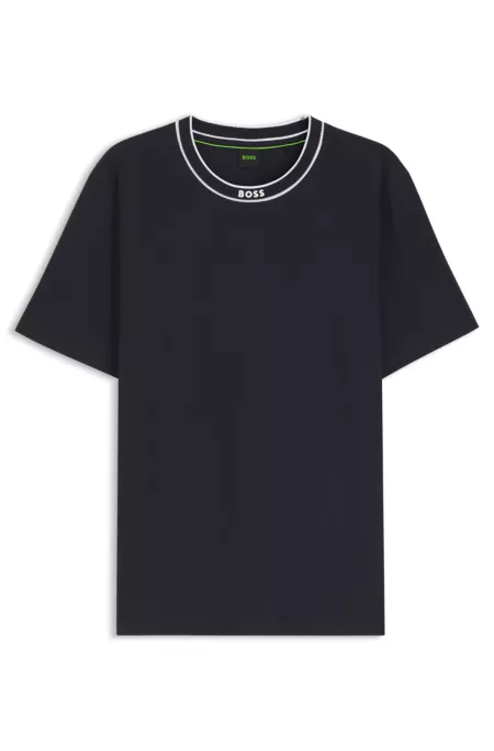 Cotton T-shirt with logo crew neck
