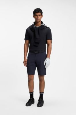 T-shirt en coton &agrave; col rond logot&eacute;, Bleu fonc&eacute;