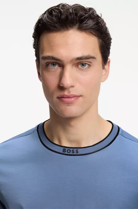 Cotton T-shirt with logo crew neck