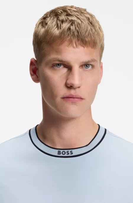 Cotton T-shirt with logo crew neck