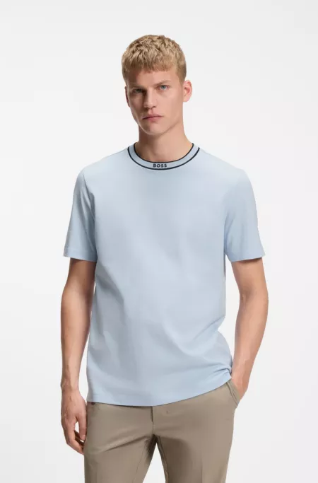 Cotton T-shirt with logo crew neck