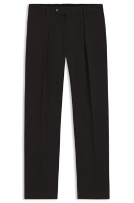 Pantalones BECKHAM&nbsp;x&nbsp;BOSS de algod&oacute;n con microestampado, Marr&oacute;n claro