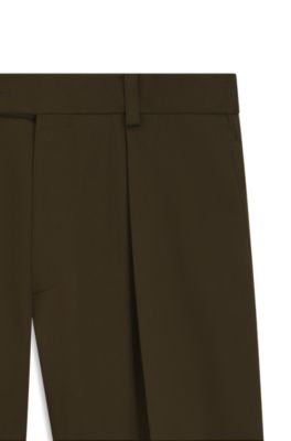 BECKHAM x BOSS micro-patterned trousers in cotton, Light Green