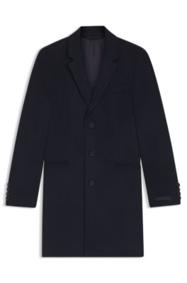 Abrigo BECKHAM&nbsp;x&nbsp;BOSS slim fit de lana y cashmere, Azul oscuro