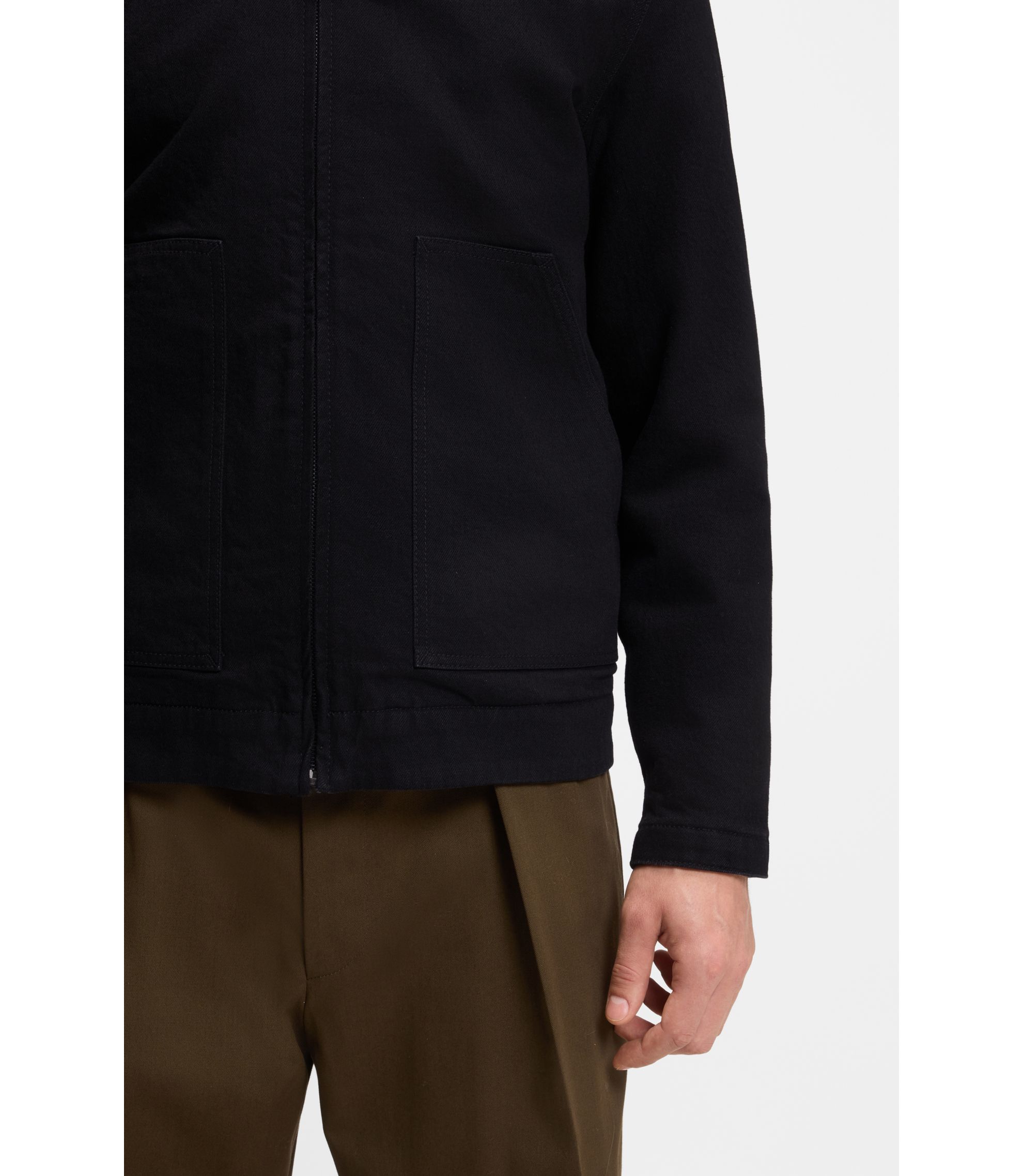 BOSS - BECKHAM x BOSS jacket in black rigid denim - Black