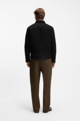 Veste en denim rigide noir BECKHAM&nbsp;x&nbsp;BOSS, Noir