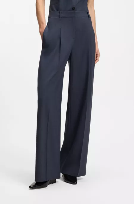 Regular-fit trousers in virgin wool