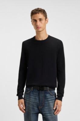 Reversible belt in Italian leather, Black