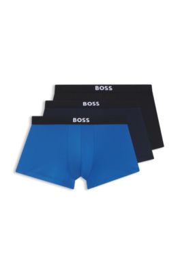 Three-pack of stretch-microfibre trunks, Patterned