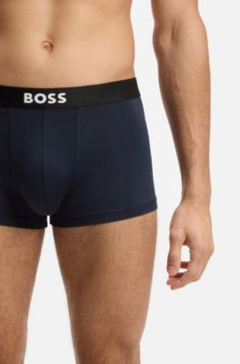 Lot de trois boxers courts en microfibre stretch, Fantaisie
