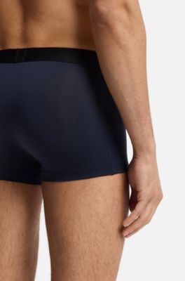 Three-pack of stretch-microfibre trunks, Patterned