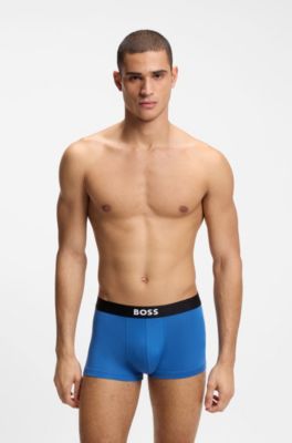 Three-pack of stretch-microfibre trunks, Patterned