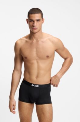 Three-pack of stretch-microfibre trunks, Patterned