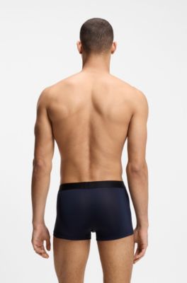 Three-pack of stretch-microfibre trunks, Patterned