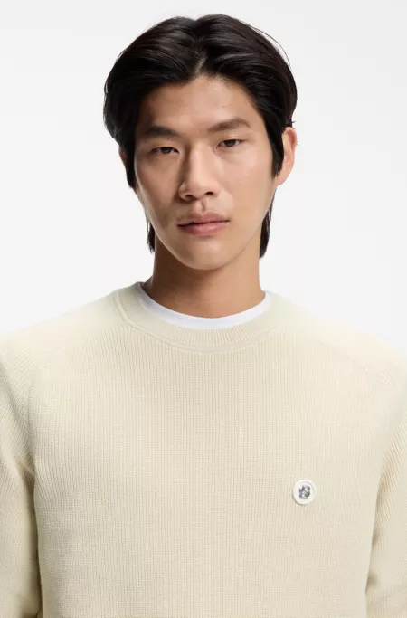 Cotton sweater with Double B monogram