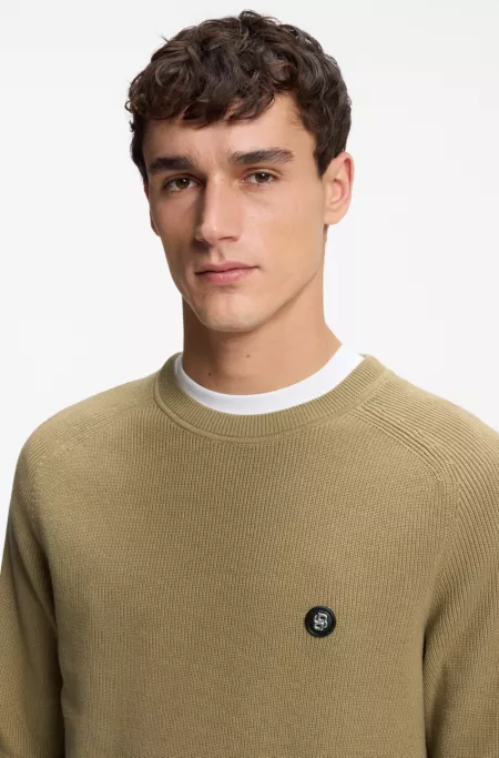 Cotton sweater with Double B monogram