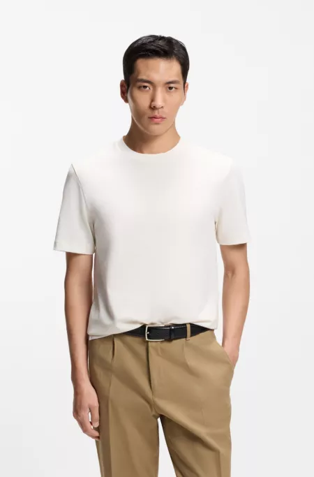 Bubble-structure T-shirt in cotton