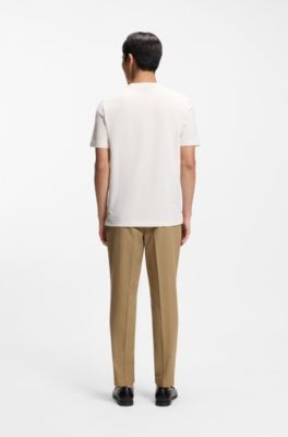 Bubble-structure T-shirt in cotton, White