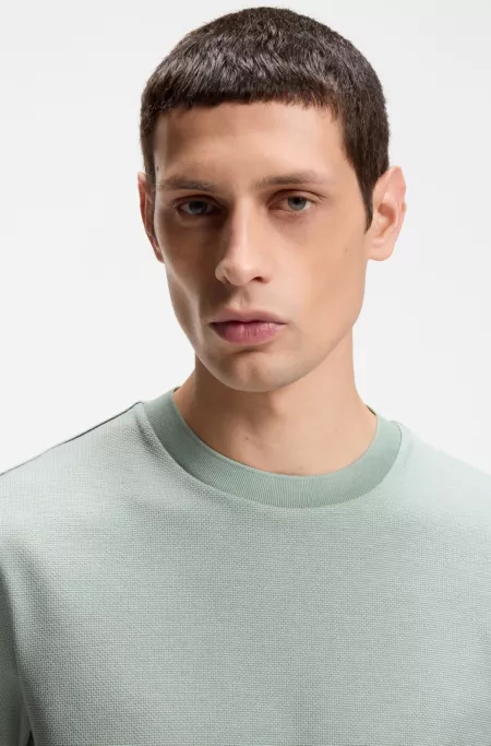 Bubble-structure T-shirt in cotton