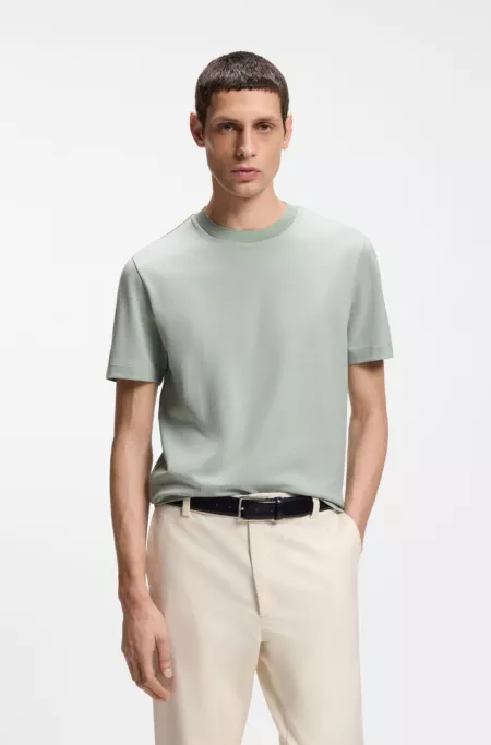 Bubble-structure T-shirt in cotton