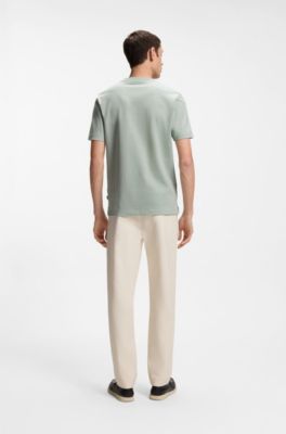 Bubble-structure T-shirt in cotton, Light Green
