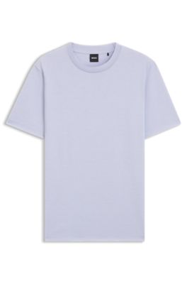 Bubble-structure T-shirt in cotton, Light Purple