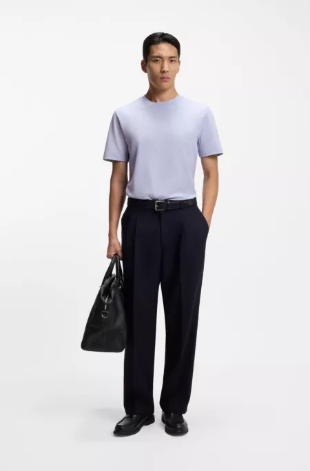 Bubble-structure T-shirt in cotton