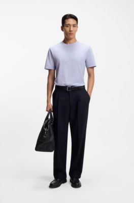 Bubble-structure T-shirt in cotton, Light Purple