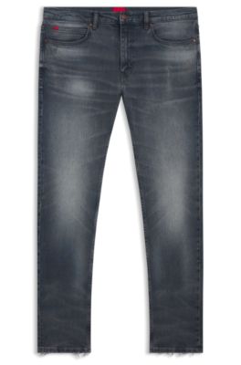 Ash-blue extra-slim-fit jeans in stretch denim, Blue