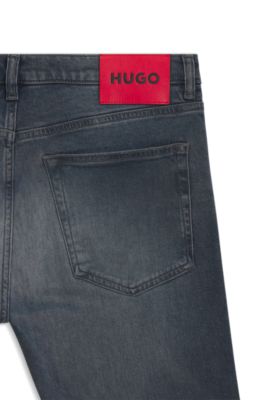 Ash-blue extra-slim-fit jeans in stretch denim, Blue