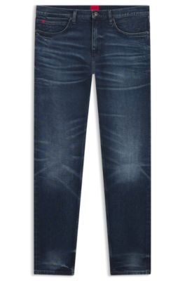 Blue extra-slim-fit jeans in stretch denim, Dark Blue