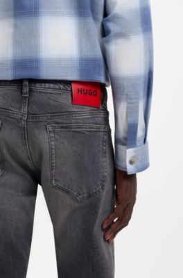 Grey slim-fit jeans in stretch denim, Grey