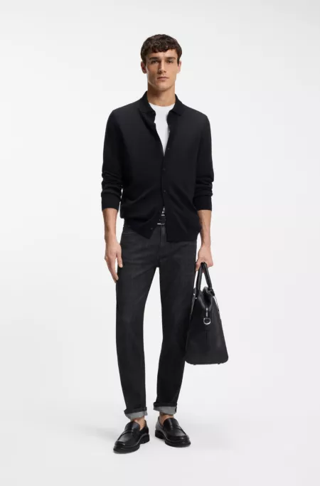 Delaware grey slim-fit jeans in wrinkle-resistant denim