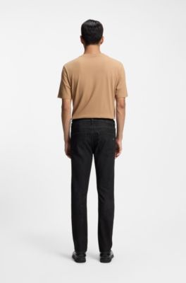 Jean slim Delaware en denim bleu infroissable, Bleu