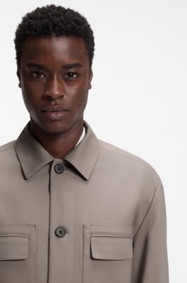 Veste de costume Slim en twill infroissable, Brun chin&eacute;