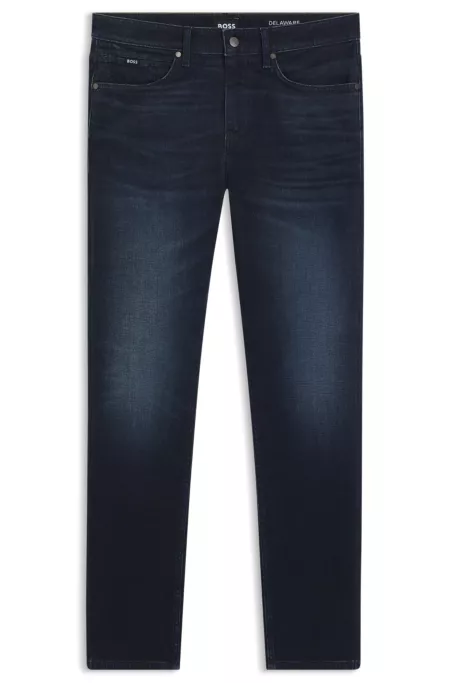 Delaware slim-fit jeans in dark-blue stretch denim