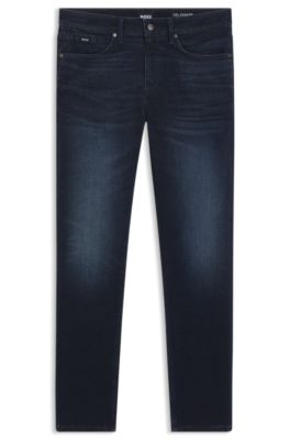 Delaware slim-fit jeans in dark-blue stretch denim, Dark Blue