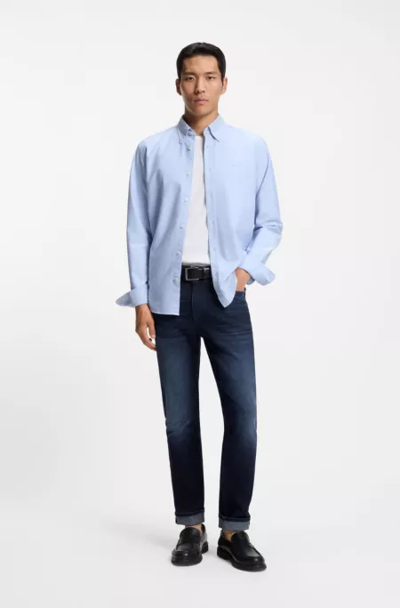 Delaware slim-fit jeans in dark-blue stretch denim