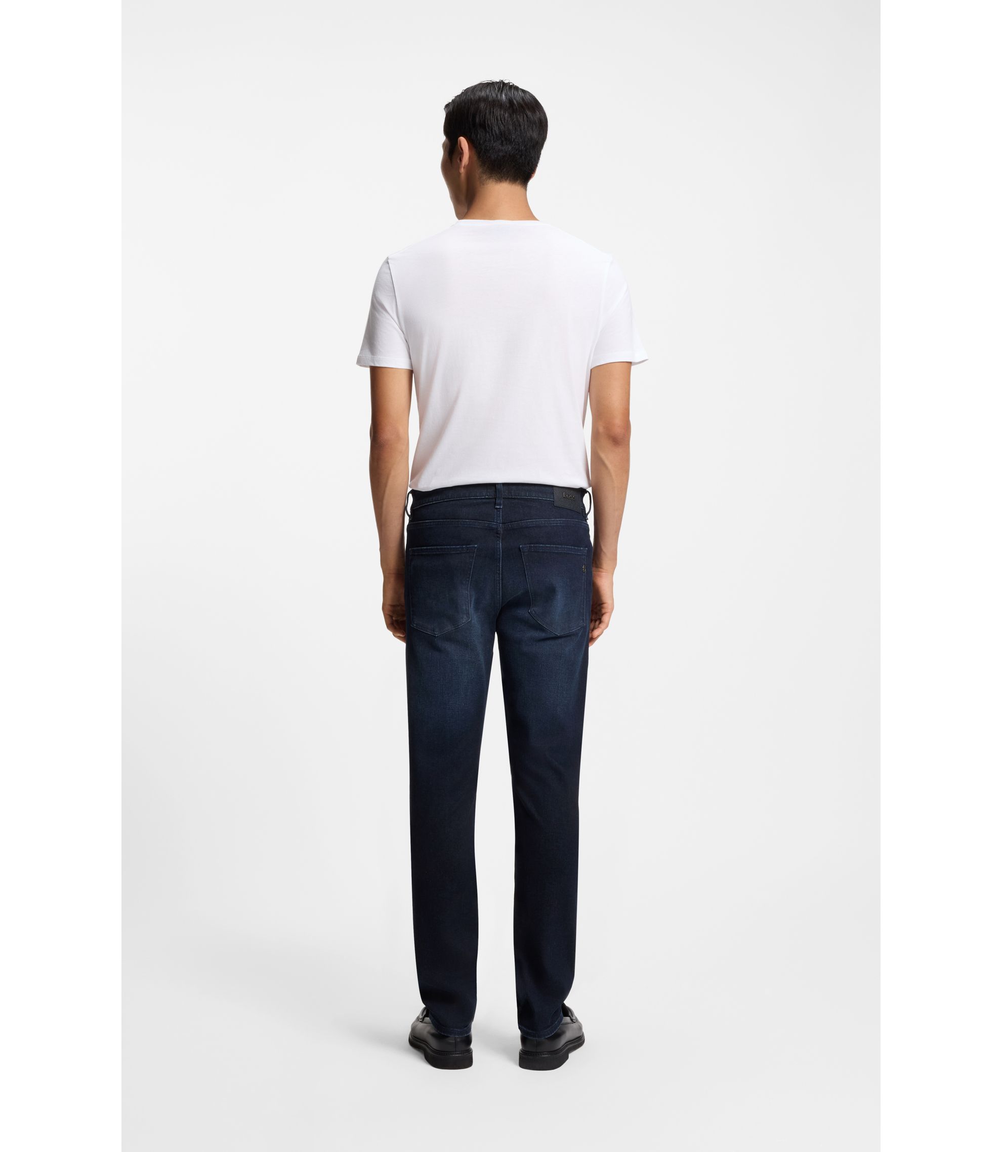 BOSS - Delaware slim-fit jeans in dark-blue stretch denim - Dark Blue