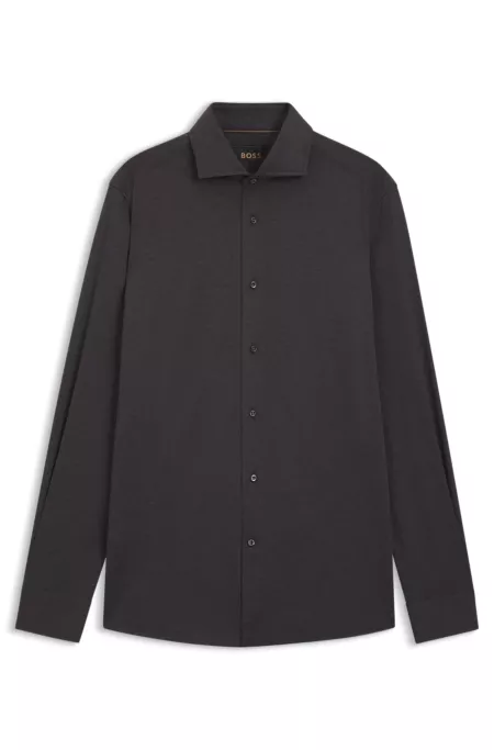 Slim-fit shirt in Italian-made cotton
