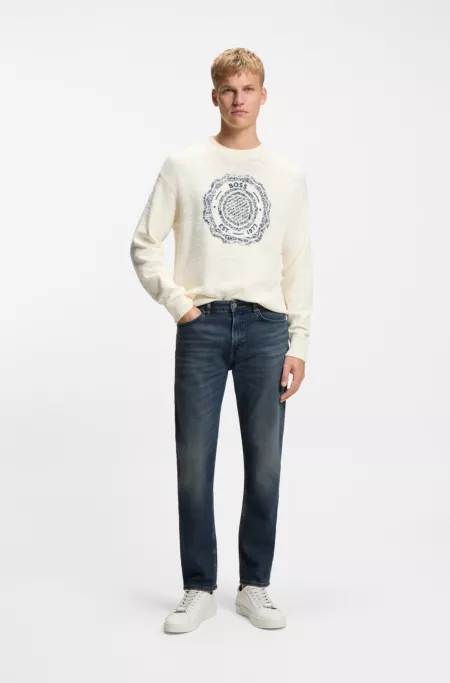 Maine blue regular-fit jeans in comfort-stretch denim