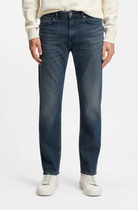 Maine blue regular-fit jeans in comfort-stretch denim